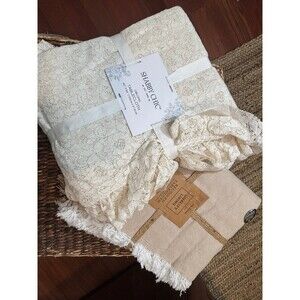 Elegant Layered Tablecloths - New with Tags (NWT) - Shabby Chic & Rustic Design